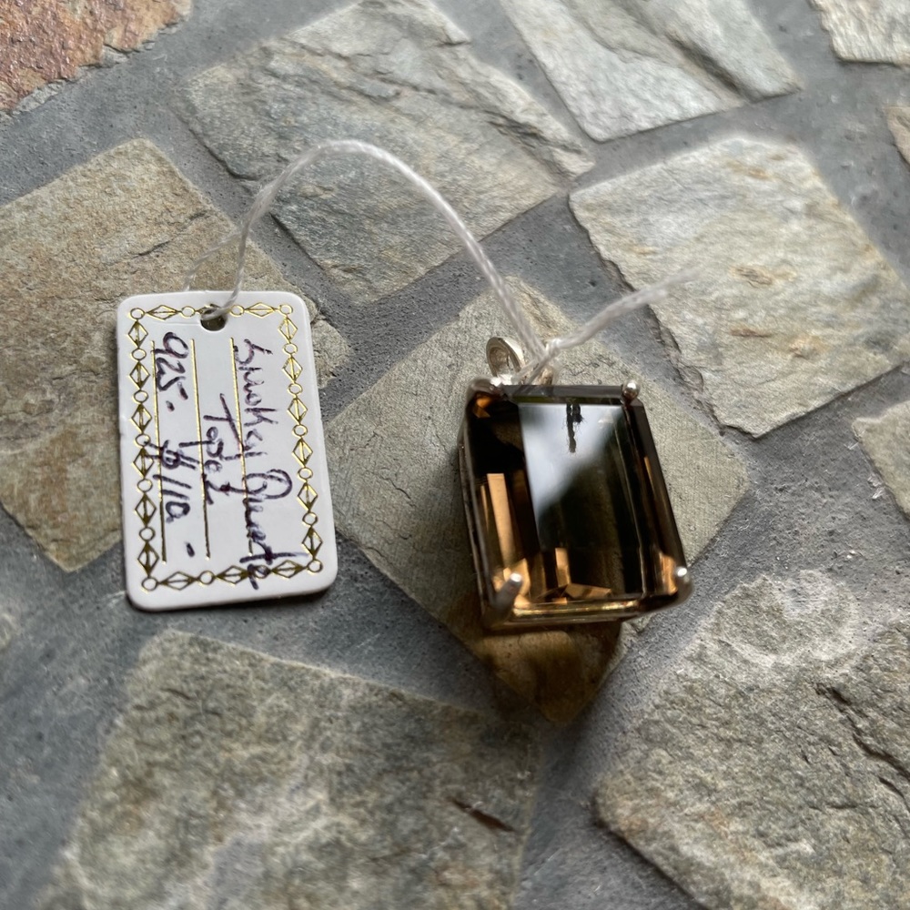 Smokey Quartz 0.22 ct. sterling silver pendant